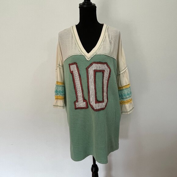 We The Free Gameplan Tee in Green Combo, Medium, NWT - Picture 3 of 5